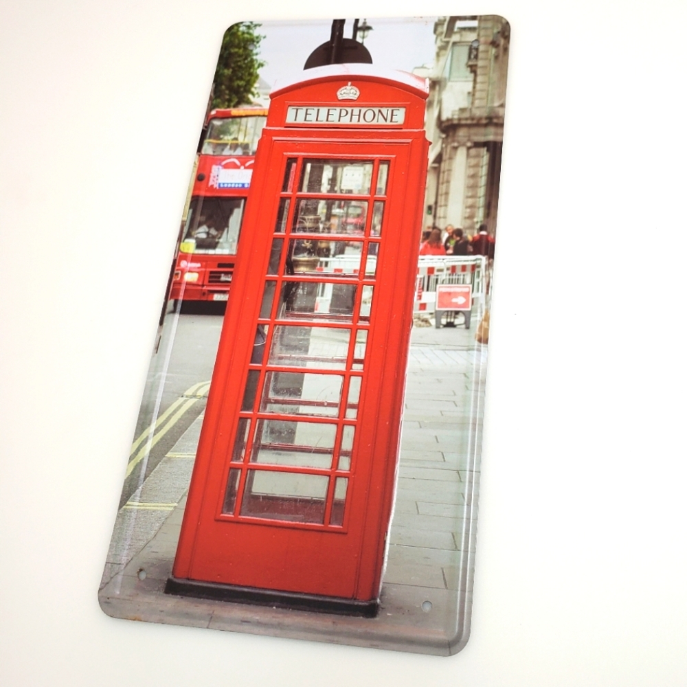 London Telephone tin metal sign